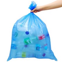 그린팩코리아 다용도 평판 비닐봉투 파랑, 50L, 100개
