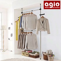 아지오퍼니처 행거 스탠드 옷걸이 천장 고정식 2단 hanger