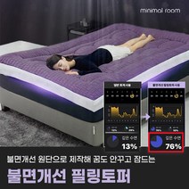 [미니멀룸] 불면개선 필링토퍼 (일체형), 퍼플