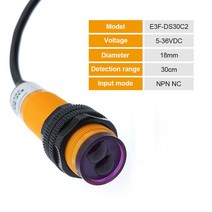 iot스위치 E3F-DS30C4 근접 스위치 광전 센서 NPN PNP DC5-36V 30cm 감지 범위 조정 E3F-DS30P1/P2/C2/Y1, [04] E3F-DS30 C2, 04 E3F-DS30 C2