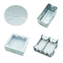 평카바 매립 철 아울렛 박스 PVC 노출 박스 석고보드 보조대, 19-1.주물 스위치박스1개용 앞2방 16mm