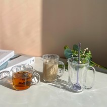 볼더 유리머그 유리머그잔 홈카페 물컵 머그컵, 1.320ML
