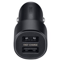 삼성전자 15W 듀얼포트 차량용 고속 충전기 EP-L1100W 블랙