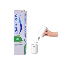 시린이치약 센소다인 후레쉬+칫솔걸이덮개형 민트향 구취제거 잇몸 케어 프라그, 벤타샵M0079세트