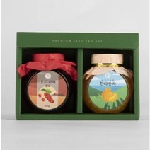 천연과일 차 제주 자연 그대로 레몬 한라봉 풋귤 오미자 가족 지인 회사 직장인 추석 설 고급스러운 실용적인 건강 선물 세트, 미세트(오미자차/한라봉차)