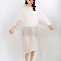 레인데이 판초 우비(화이트) 남녀공용 우의, 상세 참조