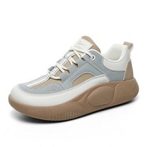 Cwadun 여성 운동화 키높이 4cm 데일리 통굽 스니커즈 미끄럼 방지