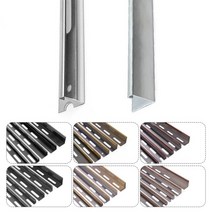 직사각 코너비트 3미리 벽 모서리 몰딩 마감재 타일 코너비드 쫄대 재료분리대 2.4M B TYPE, 20mm, 폴리싱, 블랙 직사각 코너비드