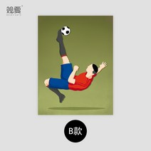 인테리어그림 여름 현대 심플 축구 원목 오리지널제작 운동 체육관 복도 캐릭터 남자 침실 벽 2594007388, 수입 원목 그림액자 -면은 옆 블랙 XR018-B 독립