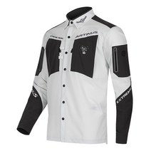 [아티누스] AD-503 파워스트레치 셔츠 낚시셔츠 낚시의류 낚시복 (화이트+블랙), 화이트