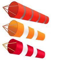 윈드삭 풍향기 발광 방수 회전 날씨 풍력 측정기 야외, 1.5m 반사 오렌지 윈드삭