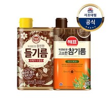 사조대림 고소한참기름500ML x1개 +참진한들기름500ML x1개