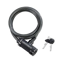 Kryptonite 크립토나이트 자전거 잠금 케이블 6피트 x 12mm 땋은 강철 야외 장비 스쿠터 울타리 게이트용 키가 있는 도난 보안 자물쇠