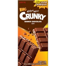 칠성 발렌타인데이 초콜릿 초콜렛 롯데 빅크런키 초콜릿 대용량간식 간식세트 사무실간식 82G 5개, 7세트