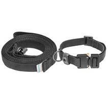 Blue Force Gear Heavy Duty K9 택티컬 개 목걸이 및 목줄 콤보 프리미엄 등급 내후성 - 블랙, Black