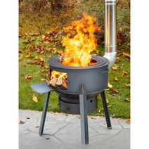 화덕만들기 캠핑화로대 불멍 가마솥화덕 주물 화롯대, 52cm+1.5두께+(스토브)