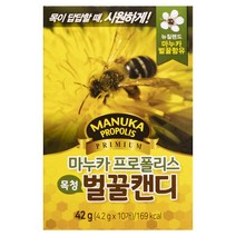 인터팜 마누카 프로폴리스캔디 10정 목캔디 시원한사탕, 1개, 4.2g