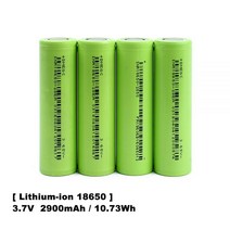 배터리 호환 18650 3.7V 2900mAh 충전식 리튬 이온 손전등 전기 자전거 레이저 포인터 3C-5C 고출력 방전, 3.7 볼트_10 PCS 2900mah