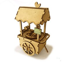 채색가능 나무 미니어처 만들기 붕어빵리어카 DIY키트