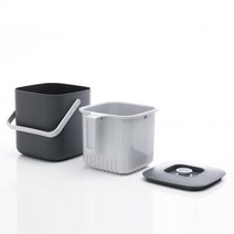 애미꾸미가정용 부엌 기음 손잡이 쓰레기통 음식물 거함 차단 처리 냄새 식물수 물통 잔반통 거통, ¤Э그레이, 그레이