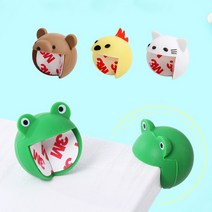 캐릭터코너보호대 모서리 기둥 식탁 책상 가드 잠금장치 쿠션, 갈색곰