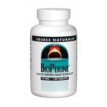 Source Naturals BioPerine Black Pepper Fruit Extract 소스 네츄럴 바이오페린 블랙 페퍼 추출물 10mg 120정