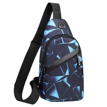 사코슈백 슬링 가방 옆으로매는 남성용 스포츠 체스트 숄더백 USB 충전 이어폰 케이블 홀 크로스바디 백 도난 방지 단기 여행 메신저백, [01] one size, [11] style3-Gray