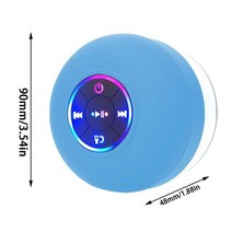 USB 블루투스 스피커 앰프 가정용 휴대용 미니 무선 방수 욕실 오디오 샤워 RGB 라이트 전화 사운드 바 핸즈프리 자동차 라우드, Blue
