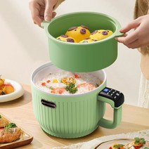 멀티쿠커 만능쿠커 캠핑용 세라믹 전기 밥솥 요리 냄비 지능형 휴대용, 6.gr with steamer - AU
