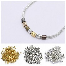 다웰 바 평행 핀 스테인레스 스틸 라운드 스토퍼 스페이서 크림프 튜브 비즈 와이어, 2mm, 건 블랙