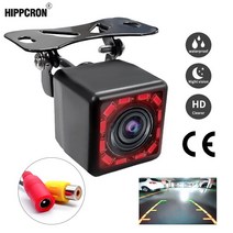 후방카메라 차량후방카메라 hippion 자동차 후면보기 카메라 12led hd 야간 투시경 백업 방수 광각 전면 및 후면, 후방 카메라