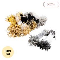 옷핀 택끈 모음 100P 택고리 라벨끈 상표끈 택실 실고리 상표고리 라벨고리 택핀, 골드끈 + 골드핀 - 1set(100개)