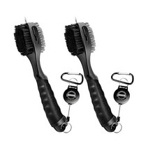 CHAMPKEY PRO 개폐식 골프 클럽 브러시 | 부드러운 고무 손잡이가 있는 대형 헤드