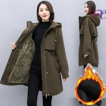 TANC탕크 SY233 미디롱롱후드 패딩 자켓 슬립 안감 퍼 여자 코트 바람막이 점퍼 빅사이즈 직구 7-10일