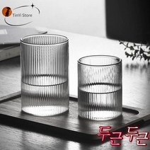 하이볼전용잔 1/3/6PCS 일본 줄무늬 내열 유리 투명, 11 6PCS Xl_01 as shown