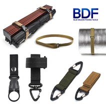 청룡조구 캠핑 스트랩 7종 벨크로 압축벨트 찍찍이, 04.360도 회전 벨크로 스트랩, 블랙