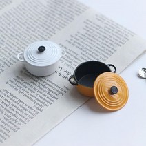 실제 유사 주방 꾸미기 미니 냄비 미니어쳐 베란다 책상 홈카페인테리어 장식소품 옷가게 현관, 화이트