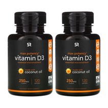 스포츠리서치 하이포텐시 비타민D3 250mcg 120정 2개