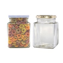 [유리병] 사각꽃차740 1개 740ml, 흰색마개