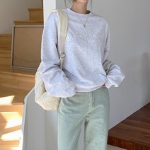 파피 자수 맨투맨 (코튼/캐주얼룩)