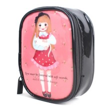 에나멜 미니 파우치 예쁜 소녀 그림 주머니