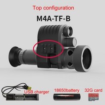 야시경 군용망원경 Megaoreii 4A 비전 1080p HD 사냥 카메라 캠코더 휴대용 후면 스코프 850nm IR 토치 내장 장착 추가 기능, Megaorei4A-TF-B