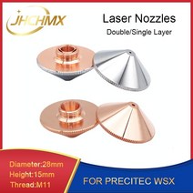 JHCHMX WSX Han's 레이저 노즐 Precitec 용 싱글/더블 레이어 직경 28mm H15 M11 구경 0.8-4.0mm P0591, 02 Single Layer_04 1.4mm