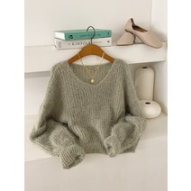 허니제이 / 네드비 날개사 브이넥 여유핏 니트(6color)