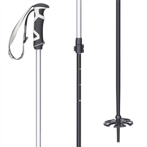K2 케이투 락조 알루미늄 조절식 스키폴 2024, Silver, One Size in