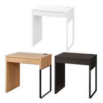 이케아 간결하고 깔끔한 1단 서랍 MICKE 미케 책상 73x50 cm, 블랙 브라운