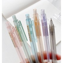 투명 파스텔 샤프 0.5mm 노크식샤프 6종 팬시 연필 학교선물, 오렌지