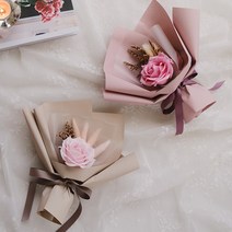 빅로즈 허니테일 한송이꽃다발 [2color], 핑크