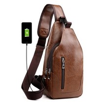 남자 크로스백 슬링백 학생 메신저백 남성 무지 미니 백 usb 충전 숄더 crossbody chest bag for men anti theft chest waist pack