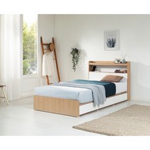 토드 LED 미니 원룸 서랍형 싱글침대 5가지 색상, 그레이